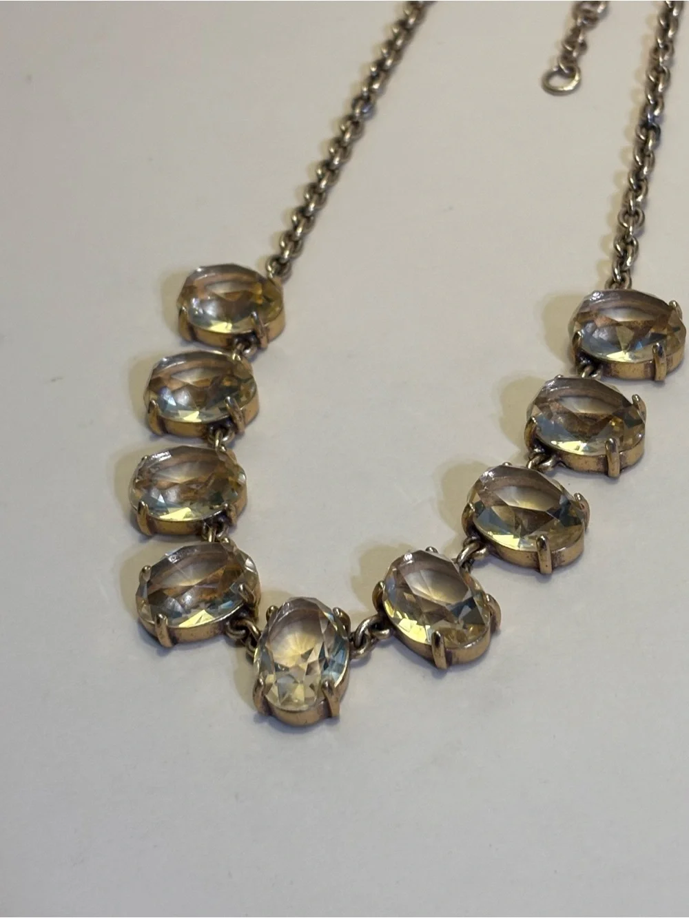 J.Crew Gold-Tone Pale Yellow Necklace 18”+3”